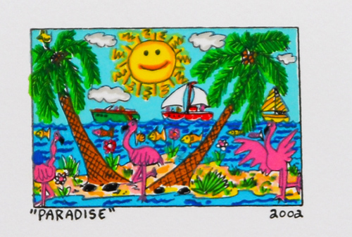 James Rizzi   Paradise   Farblithografie   2D