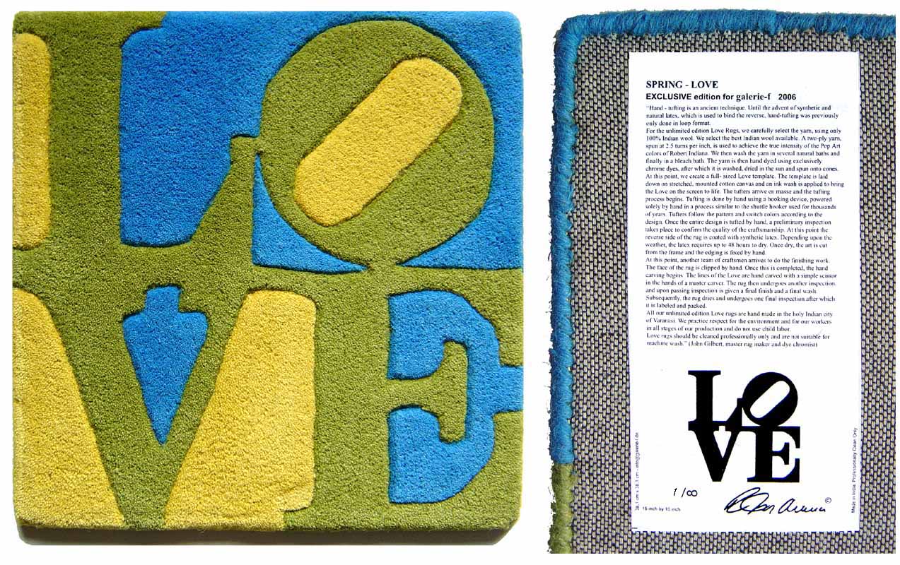 Robert Indiana Spring LOVE nummeriert verso mit Zertifikat nummeriert